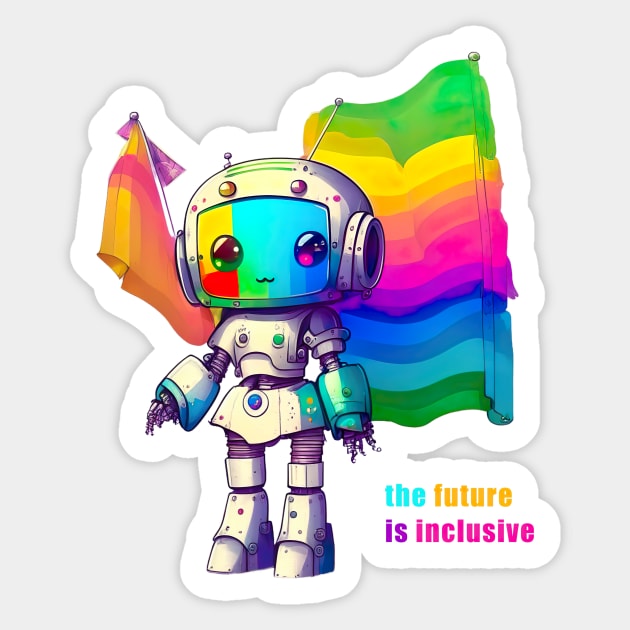 [AI Art] The Future Is Inclusive Sticker by Sissely